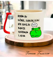 Tanem Nakite Çevirmem Lazım Tasarımlı Baskılı T Kupa Bardak