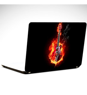 Gitar Ateş Laptop Sticker 13 İnch (34X24CM)