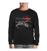 Star Wars - Incom T65 Siyah Çocuk Sweatshirt