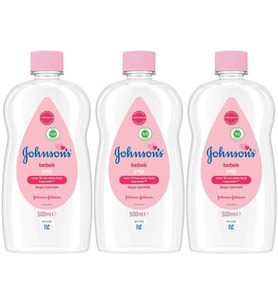 Johnsons Baby Bebek Yağı 500ML Nemlendirici (Pembe) (3 Lü Set)