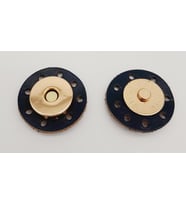 Angel Çanta Aksesuar Gerçek Derili Mıknatıslı Çıtçıt Lacivert Light Gold Metalli