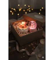 Mumelia Candles Lotusta Ayıcık Mum ve Ayıcıklı Kar Küresi Temalı El Yapımı %100 Doğal Soya Çilek Kokulu Hediyelik Dekoratif Mum