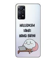 Redmi Note 12 Pro 4G Uyumlu Halledicem Tasarımlı Şeffaf Telefon Kılıfı