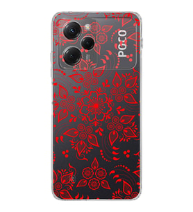 Poco X5 Pro  Kamera korumalı Kapak Nostalji Desen Tasarımlı  Şeffaf Kılıf