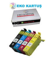Eko Kartuş Epson Workforce Pro WF-7015 (T1291-T1292-T1293-T1294) Set Muadil Kartuş