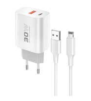 C89Q 1 Adet 1 Adet 22.5W Usb Çıkışlı Ekstra Dl48 1M Usb To Kablolu Pd - Beyaz