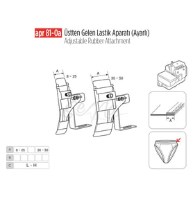 Üstten Gelen Ayarlı Lastik Apara 35mm/APR81-0(A)