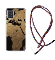Samsung a71 A72 A73 A7 A9 2018 C7 C9 Kılıf Boyun Asklı Rasta Silikon Map Planet 1656