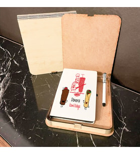 Dönerci Ahşap Kutulu Defter Kalem Set