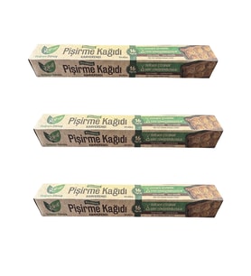 Roll-Up Ağartılmamış Doğal Kesimli Fırın Pişirme Kızartma Kağıdı - 42x37 Cm. - 16 Yaprak -3 Kutu
