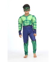 Hulk kostümü kaslı Hulk çocuk kostümü maskeli Kaslı parti özel gün kıyafeti (Çok Renkli)