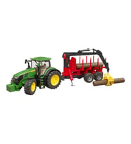 Bruder J. Deere 7R 350 Traktör & Kütük Römork BR03154