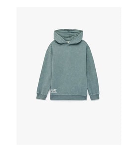 Koton Pamuklu Oversize Kapşonlu Mavi Erkek Çocuk Sweatshirt 6WKB10300TK
