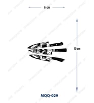 MQQ-029 ÜÇLÜ BIÇAK KURUKAFA YANSIMA DESEN GEÇİCİ DÖVME-TATTO