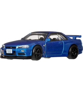 Hot Wheels Premium Araba Kültürü Koleksiyon Oyuncak Araba, 1:64 Ölçekli Die-Cast Nissan Skyline R34