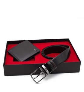Pierre Cardin Çift Yönlü Deri Kemer & Cüzdan İkili Set PCCİFT01SK-2060A55