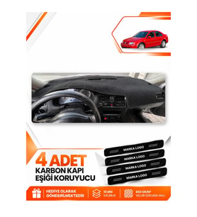 VOLKSWAGEN BORA (1998-2005) Uyumlu Ön Torpido Koruma Kılıfı Halısı - Siyah