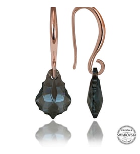 Swarovski Crystal Taşlı Gümüş Yeşil Taşlı Damla Sallantılı Kadın Küpe
