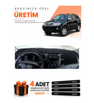 TOYOTA FORTUNER (2005-2014) Uyumlu Torpido Koruma Örtüsü Oto Kılıfı - Siyah