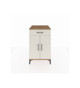 Kronos Komodin 2 Raflı Tek Çekmeceli 2 Kapaklı 60x59x96 Çam-Aytaşı
