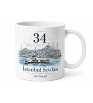 İstanbul Plakalı Yedi Tepe Boğaz Manzaralı Vapur Kupası Hediye Bardak