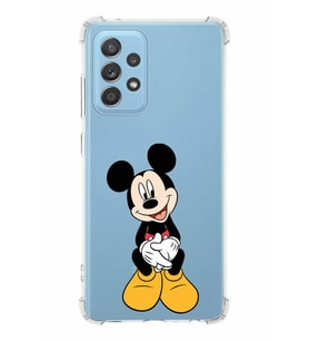 Samsung Galaxy A52s  Köşe Korumalı Antişok Kapak Mickey Mouse Tasarımlı Şeffaf  Kılıf