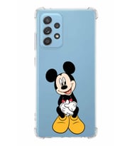 Samsung Galaxy A52s  Köşe Korumalı Antişok Kapak Mickey Mouse Tasarımlı Şeffaf  Kılıf