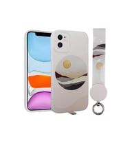 Apple iPhone 11 Uyumlu Kılıf Desenli El Askılı İpli Zore Arte Silikon Kapak (Model 2)