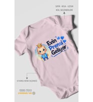 Evin Prensi Geliyor! Kısa Kollu Bebek Body %100 Pamuk