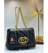 Kadın Zincir Asklılı Kapitoneli Puf Çanta 19/24 cm (01)
