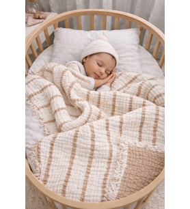 %100 Pamuklu 8 Katlı Multi Müslin Bebek Çocuk Battaniyesi – XL (120x100 cm)