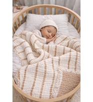 %100 Pamuklu 8 Katlı Multi Müslin Bebek Çocuk Battaniyesi – XL (120x100 cm)