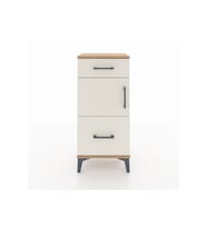 Arges Komodin Tek Raflı 2 Çekmeceli Tek Kapaklı 44x30x96 Çam-Aytaşı