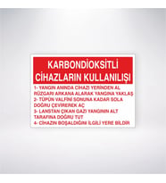 Karbondioksitli Cihazların Kullanılışı 21x28 Arkası Yapışkanlı Levha