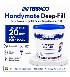 Terraco Handymate Derin Boşluk Ve Çatlak Tamir Dolgu Macunu - 1 Lt