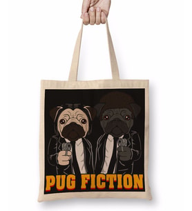 Pulp Fiction Pug Fiction Bez Çanta Uzun Saplı