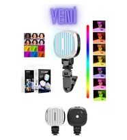 Renk Ayarlı Şarjlı LED Selfie Işığı, Telefon, Tripod ve Laptop Uyumlu (Krem)