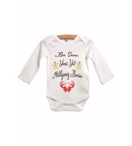 Unisex Bebek Beyaz Bu Sene Yeniyıl Hediyeniz Benim Baskılı Zıbın Body