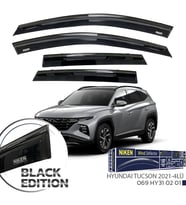 Niken Hyundai Tucson Cam Rüzgarlığı Siyah Kromlu - 4'Lü 2021+ Sonrası Uyumlu