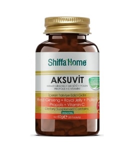 Shiffa Home Aksuvit Ginseng & Arı Sütü & Polen & Propolis & C Vitamini 80 Tablet