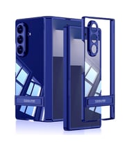 Galaxy Z Fold 7 Kılıf Kamera Korumalı Şeffaf Tasarımlı Zore Lego Standlı Kapak