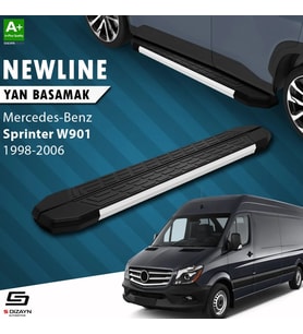 S-Dizayn Mercedes Sprinter W901 Orta Şase NewLine Aluminyum Yan Basamak 263 Cm 1998-2006 A+ Kalite
