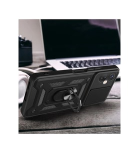 ERTAN İnfinix Hot 30 4G Kılıf Pars Lens Yüzüklü Silikon - Kırmızı