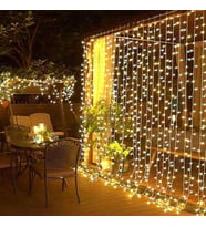 3x2m Perde LED - 8 Fonksiyonlu, Su Geçirmez İç Dış Mekan Teras Dekor Işıkları