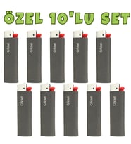 Cricket Cep Boy Taşlı Çakmak – Mum Alev 10’lu Set Gri Renk