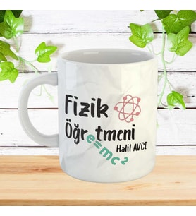 Fizik öğretmeni isme özel kupa bardak