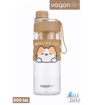 600 ML Rahat İçim (Pipetsiz) Çevir Aç Kapak Taşıma Kulplu Çocuk Su Matarası -VGN2020NEW600ML