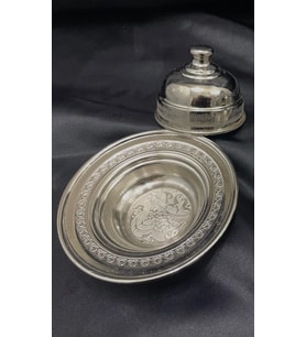 GAZİANTEP BAKIR EL YAPIMI KAHVE YANI SUNUMLUK MİNİ LOKUMLUK 2'Lİ SET (5,5cm*6cm 0,8mm kalınlık)