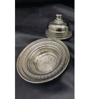 GAZİANTEP BAKIR EL YAPIMI KAHVE YANI SUNUMLUK MİNİ LOKUMLUK 2'Lİ SET (5,5cm*6cm 0,8mm kalınlık)