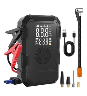 12V AKÜ TAKVİYE CİHAZI BOOSTER HAVA KOMPRESÖRÜ LED IŞIK POWERBANK